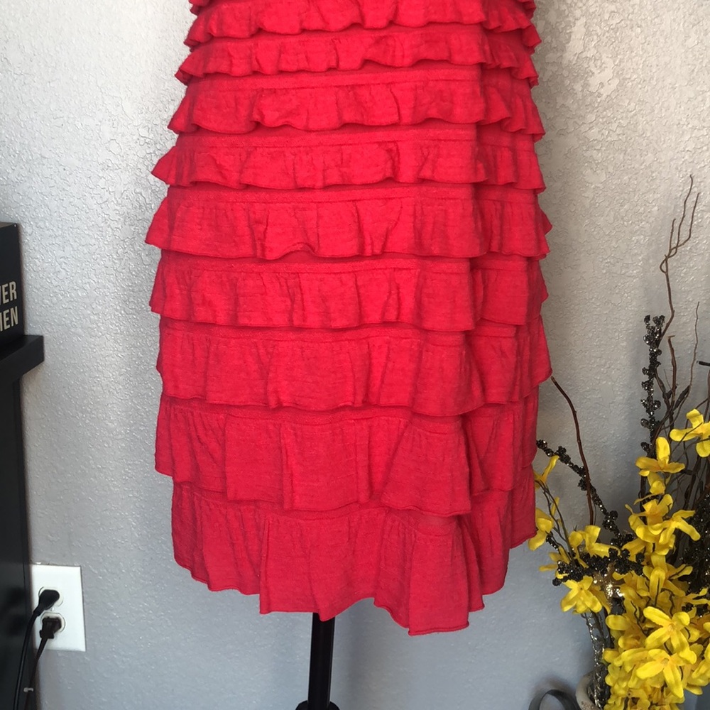 Express Pink Ruffle Dress - Picture 3 of 8
